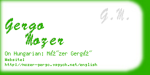 gergo mozer business card